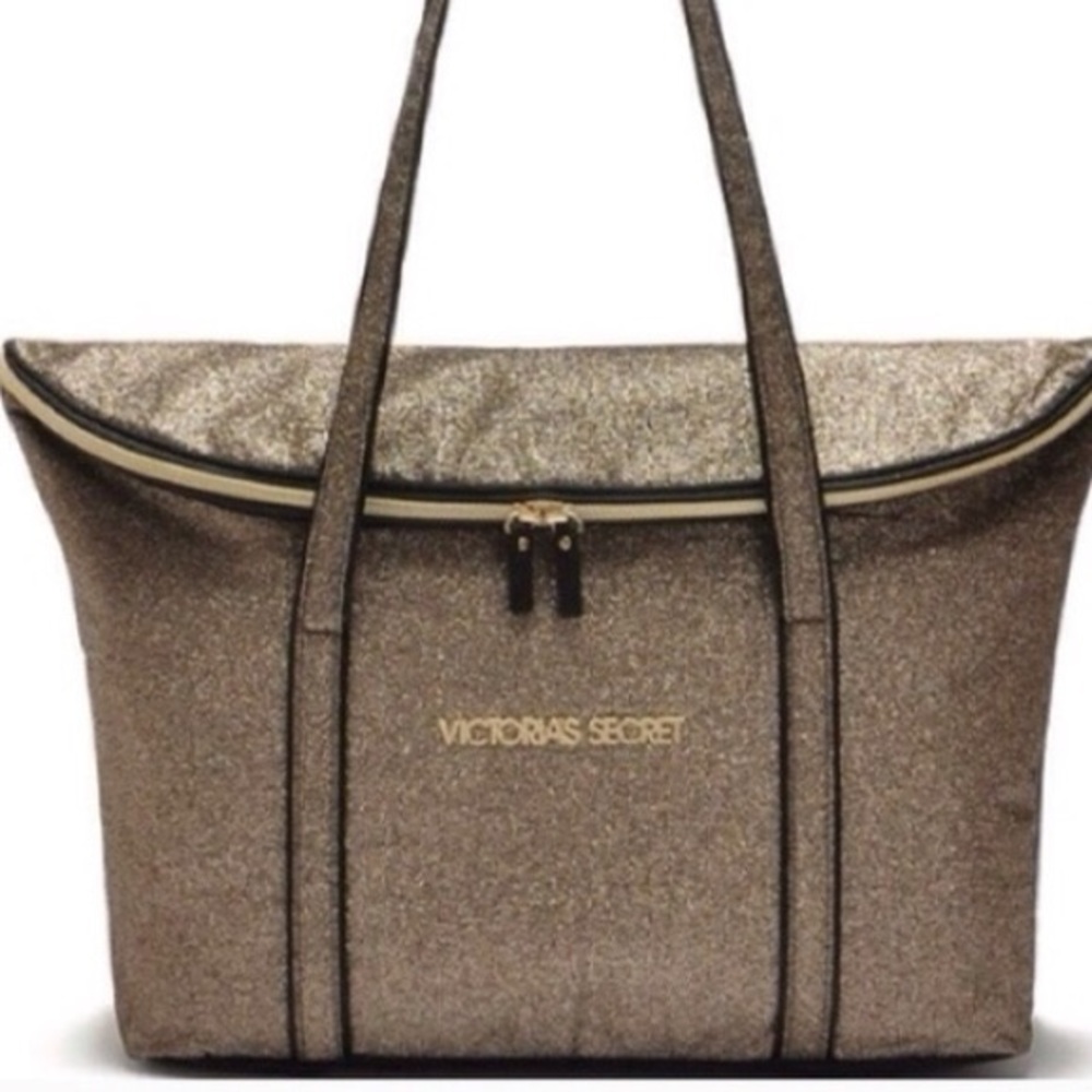 Victoria Secret Tote Bag Gold